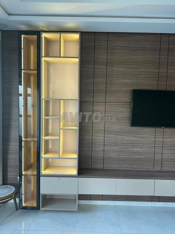 Meuble TV Design Bois - LED Sur Mesure