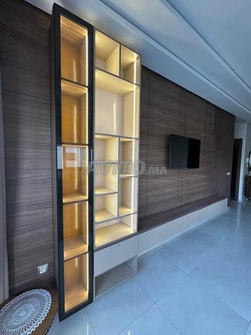 Meuble TV Design Bois - LED Sur Mesure
