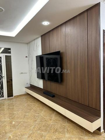 Meuble TV Bois Effet Marbre Sur Mesure
