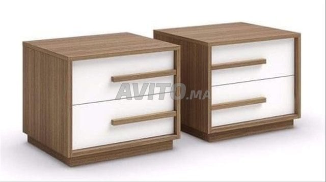 Table de chevet avec 2 tiroirs