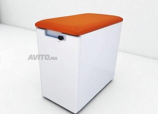 CAISSON AVEC COUSSIN D'ASSISE ORANGE