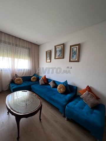 💙 À vendre – Canapé en velours bleu 💙
