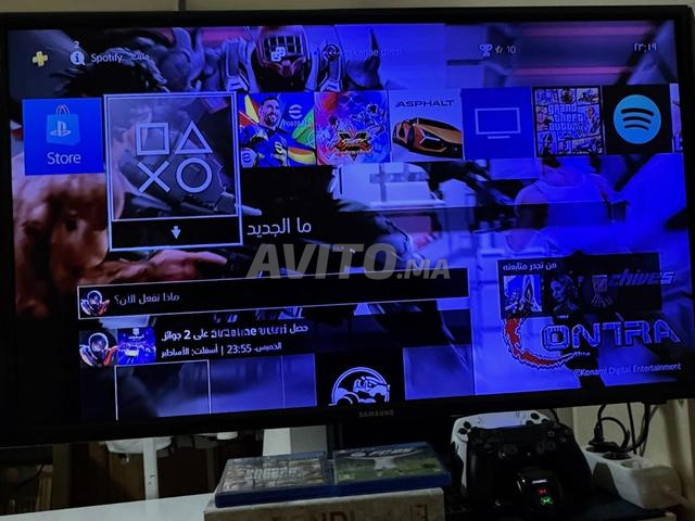 Ps 4 slime 500 Gb 2 games Gta 5 FIFA 25 2 manet - 2