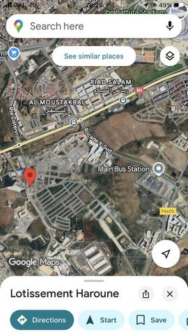 Terrain en vente route de rabat. Surface 274m² - 2