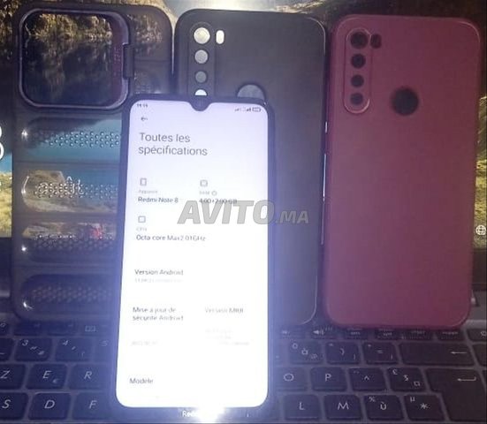 Redmi note 8 128/6go 3 pochettes 