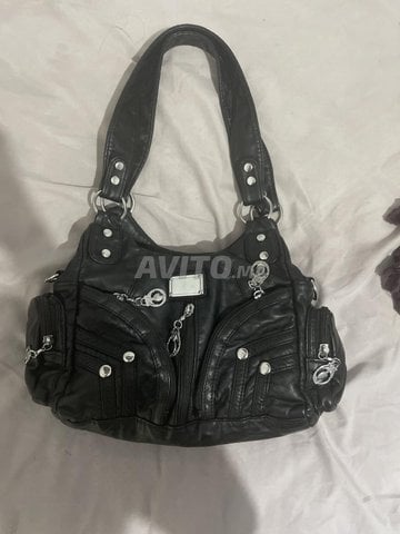 Sac vintage faux cuir en noir 