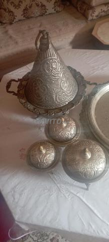 أواني فضية من الثرات المغربي القديم-صنع في فاس 