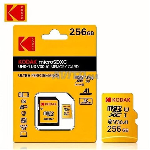 Carte mémoire Kodak microSDXC 256GB - 4K - Neuve