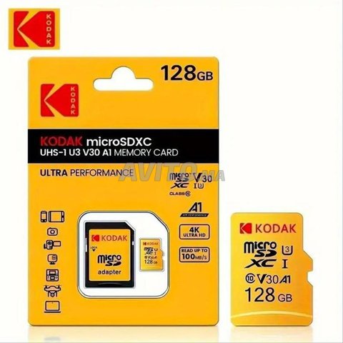 Carte mémoire Kodak 128Go neuve (4K/UHS-I).
