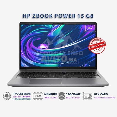 HP ZBook Power G8 i7-11850H 32Go 512SSD T1200