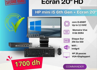 HP mini i5 8gb 256 Go ssd Ecran 20p wifi
