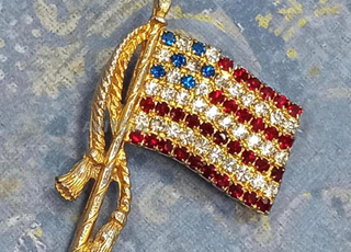 American flag brooch