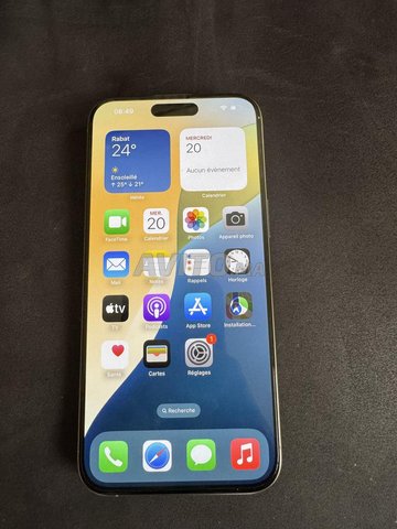 iphone 15 pro max 256 gb gris Neuf