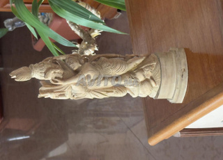 Sculpture Indienne en Bois