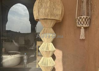 Lampadaire en fibre végétale