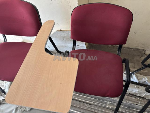 chaise en tissu avec tablette ecritoire - 2