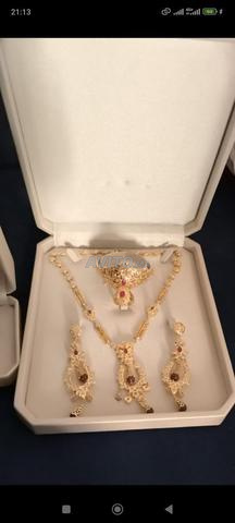 parure or en argent rhodie en or