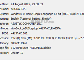  ASUS VivoBook i3 10ème Gén - Comme Neuf - 3000dh