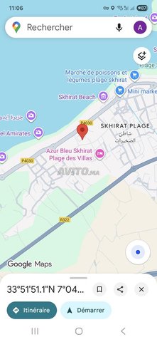 Lot de terrain 2ème ligne plage skhirat 