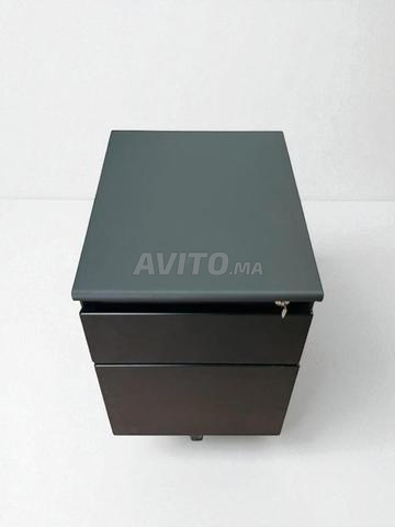 Caisson bas roulette Steelcase noir top similicuir