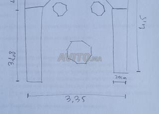Salon Marocain en Bois Massif / Matelas / Neuf