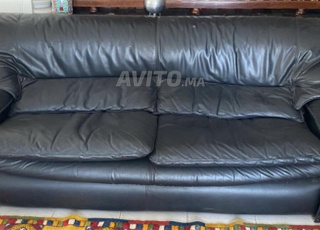 Salon en vrai cuir 