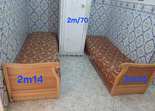3 lits salon en bois hêtre ... 2matelas gratuits