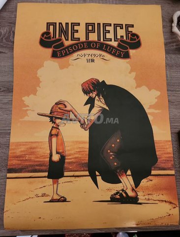 Poster One Piece de Luffy et Shanks.