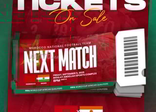 ticket de match maroc vs Niger à Cat 2