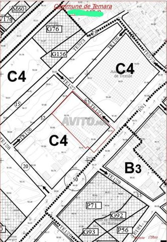 Terrain zone R4 C4 en vente sur Temara wifaq 