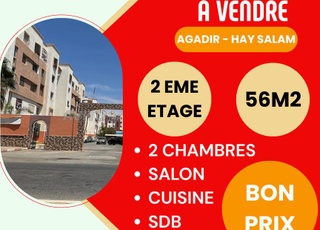Appartement à vendre 56 m² à Agadir hay salam