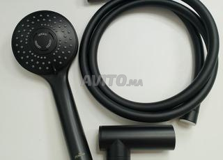 Kit douchette 3 fonctions noir mat  