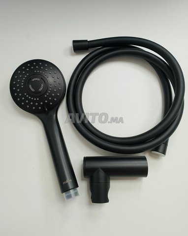 Kit douchette 3 fonctions noir mat 