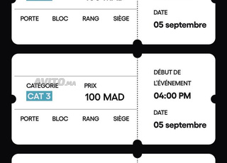 Billet maroc niger cat 3