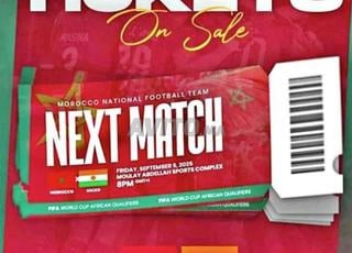 4 tickets Maroc vs Niger cat 3 