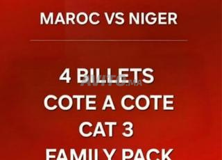 Ticket Pack Famille, Maroc Niger, 24, 25, 26 et 27