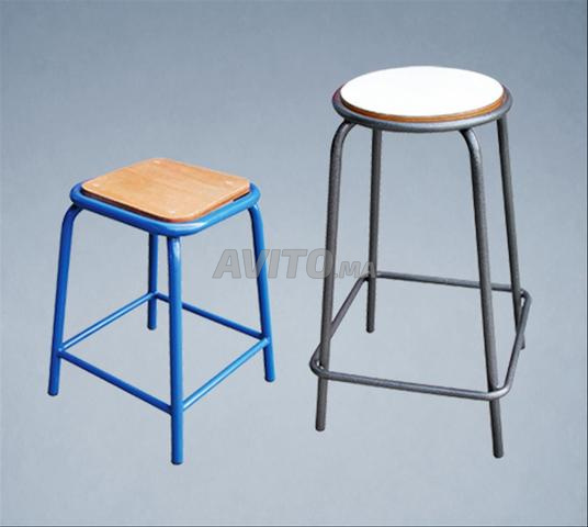 مقعد مدرسي قابل للتكديس GM بمقعد مستدير