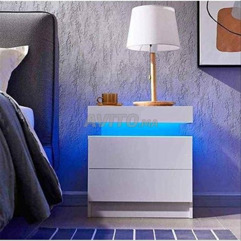 Table de chevet avec led