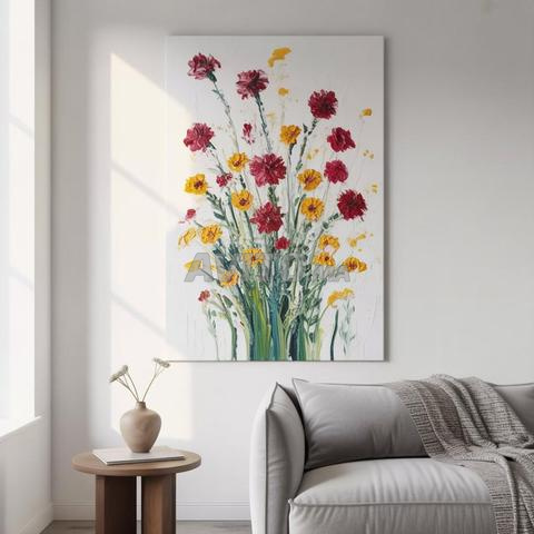 Toile peinte à la main, personnalisée sur musure