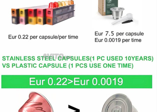 ☕Capsule café rechargeable nespreso inox
