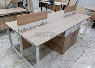 bureau multipostes/marguerite/en bois et semi méta