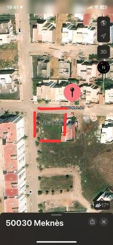 Terrain (villa) Meknès Toulal, 275 m2, 3 façades