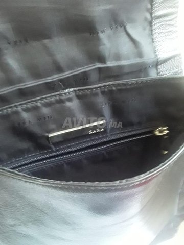 Sac noir ZARA MAN en cuir
