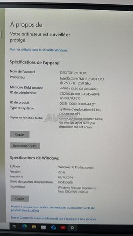 a vendre 10 ordinateurs LENOVO i5