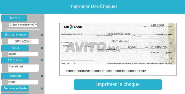 Logiciel d’impression de chèques professionnel