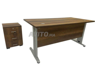 Bureau semi métallique avec caisson mobile dispo