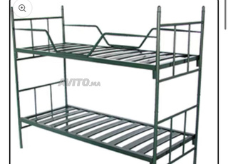 lit en métallique superposé blindée