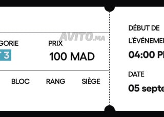Ticket Maroc - Niger Cat 3