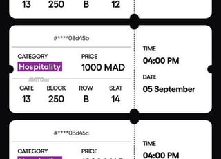 ticket hospitality maroc vs niger