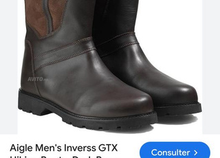 Botte chasse randonnée cuir daim